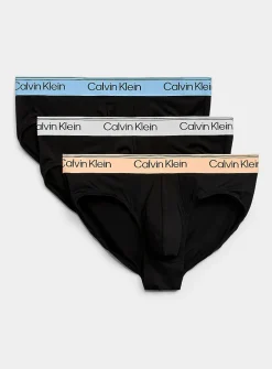 Contrast-waist stretch briefs