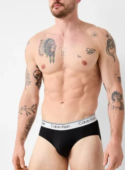 Contrast-waist stretch briefs