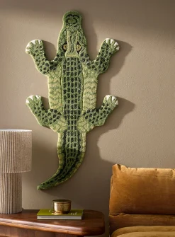Coolio pure wool tufted crocodile rug