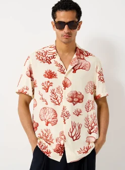 Coral camp shirt