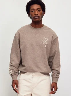 Cord embroidery sweatshirt