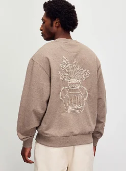 Cord embroidery sweatshirt