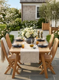 Cordele rectangular teak wood table