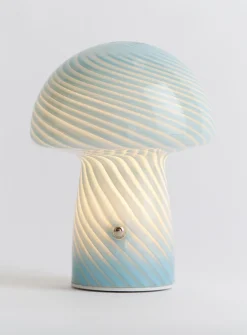 Cordless mushroom table lamp