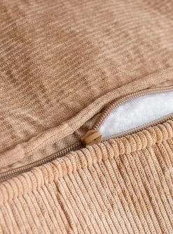 Corduroy square pouf