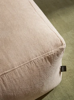 Corduroy square pouf