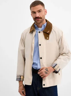 Corduroy-collar transport jacket