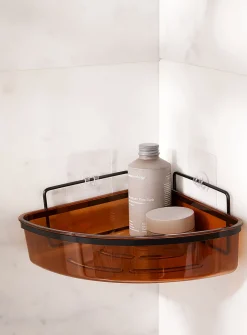 Corner shower basket
