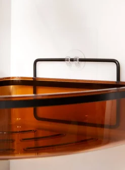 Corner shower basket