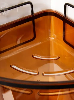 Corner shower basket