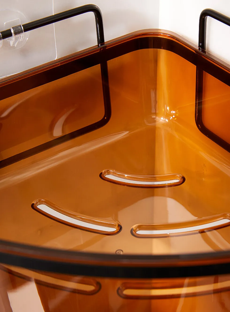 Corner shower basket