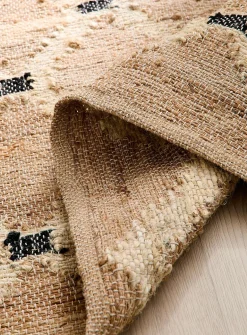 Cotton and jute diamonds pattern rug