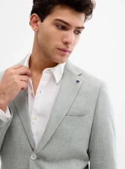 Cotton and linen jacket