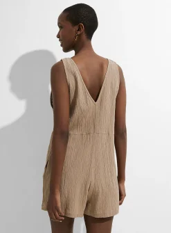 Cotton and linen romper