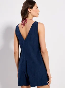 Cotton and linen romper