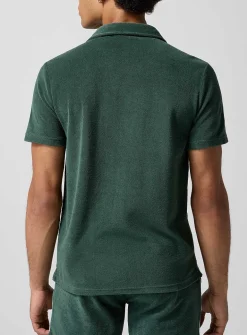 Cotton terry cabana shirt