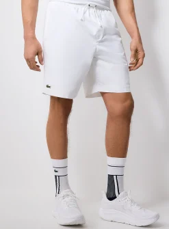 Cotton-lined taffeta tennis short