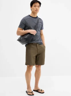 Cotton-linen Bermudas