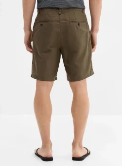 Cotton-linen Bermudas