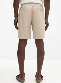 Cotton-linen Bermudas