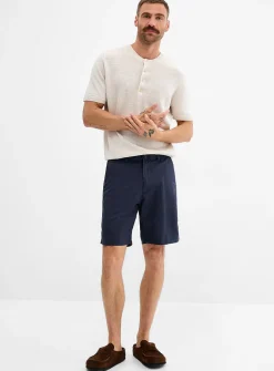 Cotton-linen Bermudas