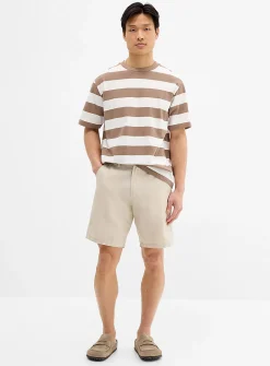 Cotton-linen Bermudas