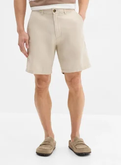 Cotton-linen Bermudas
