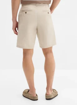 Cotton-linen Bermudas