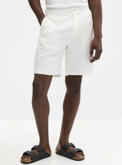 Cotton-linen Bermudas