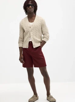 Cotton-linen Bermudas