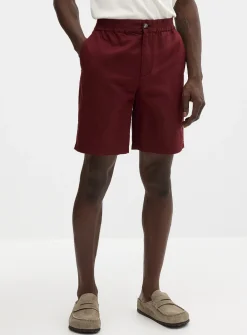 Cotton-linen Bermudas