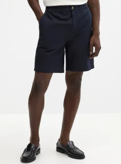 Cotton-linen Bermudas