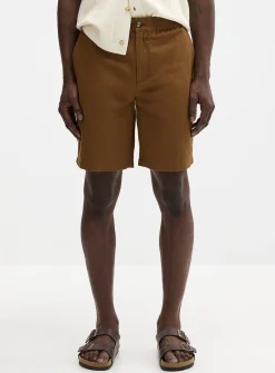 Cotton-linen Bermudas