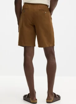 Cotton-linen Bermudas