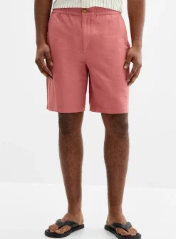 Cotton-linen Bermudas