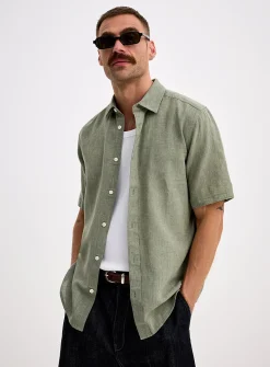 Cotton-linen lightweight shirt