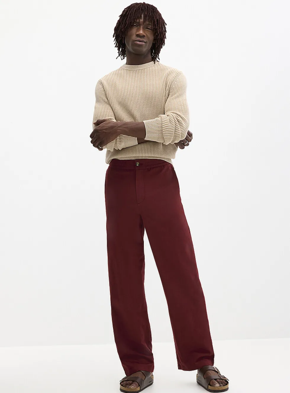 Cotton-linen pant