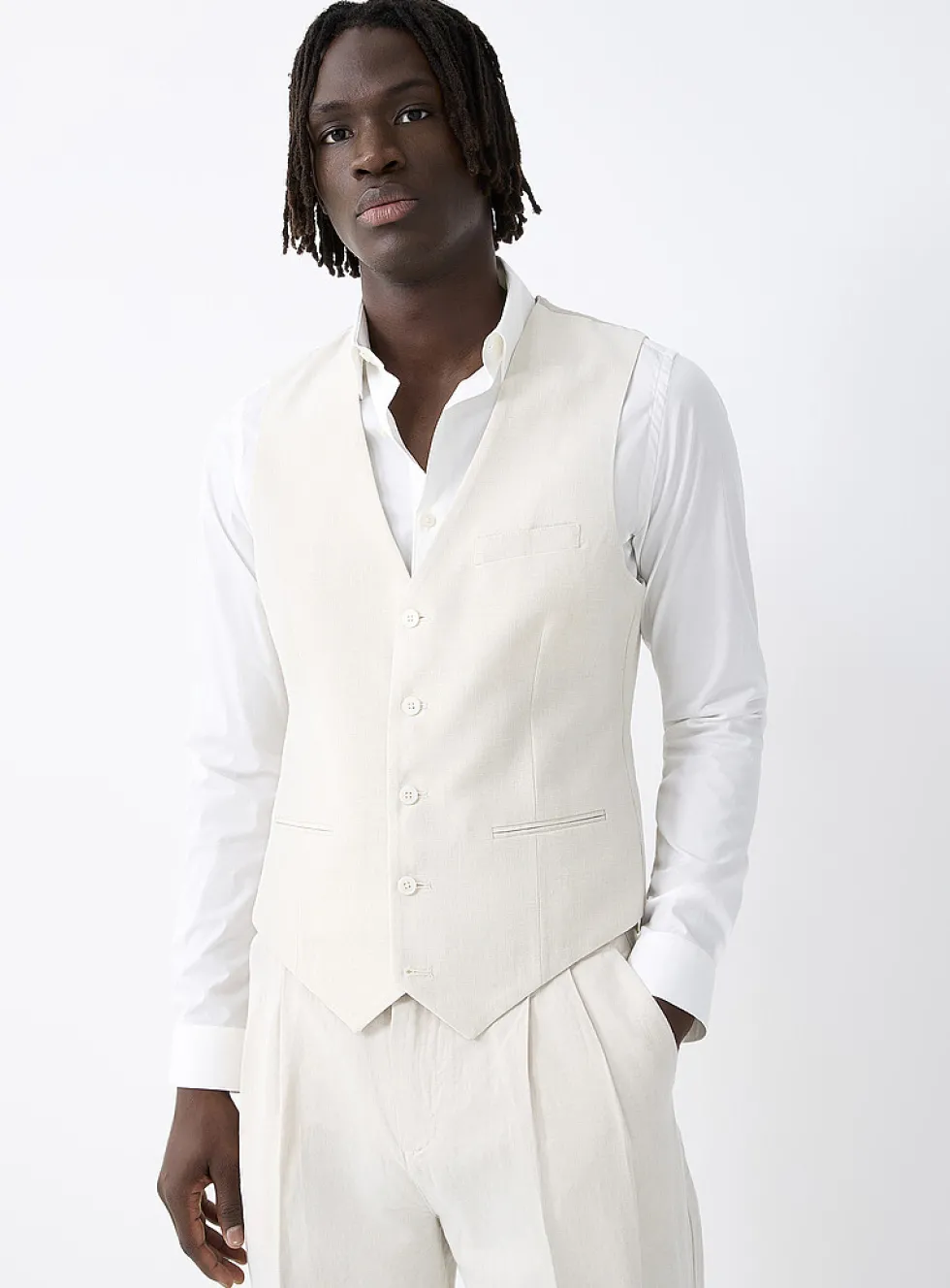 Cotton-linen vest