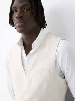 Cotton-linen vest