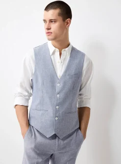 Cotton-linen vest