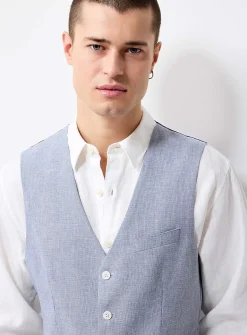 Cotton-linen vest