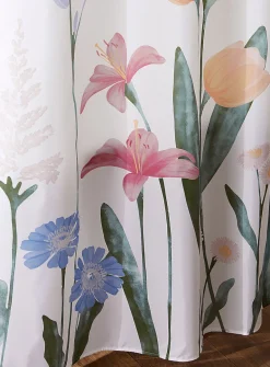 Country flowers shower curtain