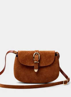 Courcy Frieda Velours suede crossbody bag