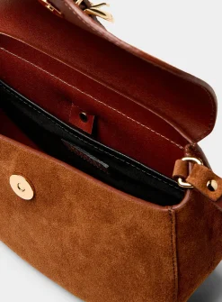 Courcy Frieda Velours suede crossbody bag