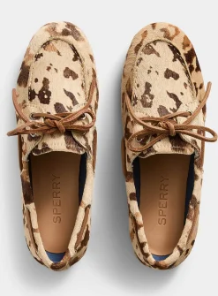 Cow slim boat shoe