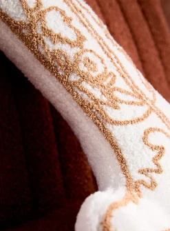 Cowboy boot high-pile fleece cushion