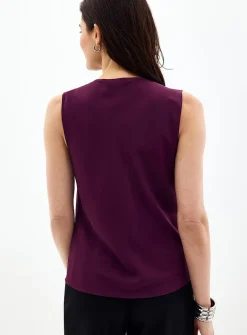 Cowl-neck flowy cami