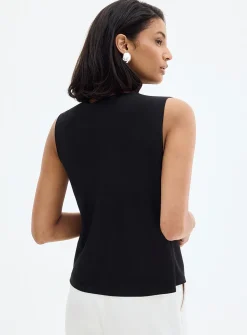 Cowl-neck flowy cami
