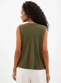 Cowl-neck flowy cami