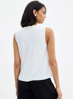 Cowl-neck flowy cami
